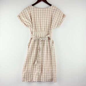 ANTHROPOLOGIE HD In Paris Dress Poplin Gingham Sheath Size US 0 Cottagecore
